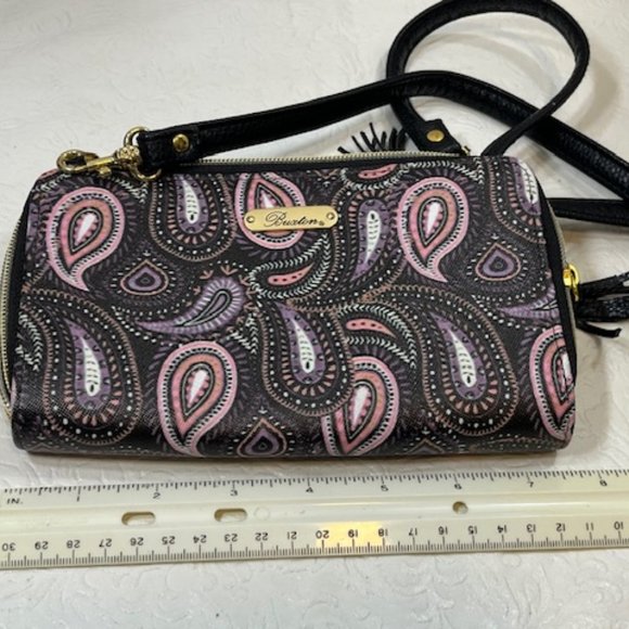 Buxton Pretty Paisley Ultimate Zip Around Organizer Crossbody Shoulder Bag - Picture 13 of 13